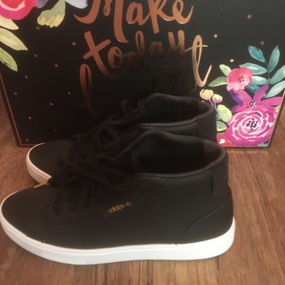 Shoes - Women’s Adidas Leather Hightop Sneakers